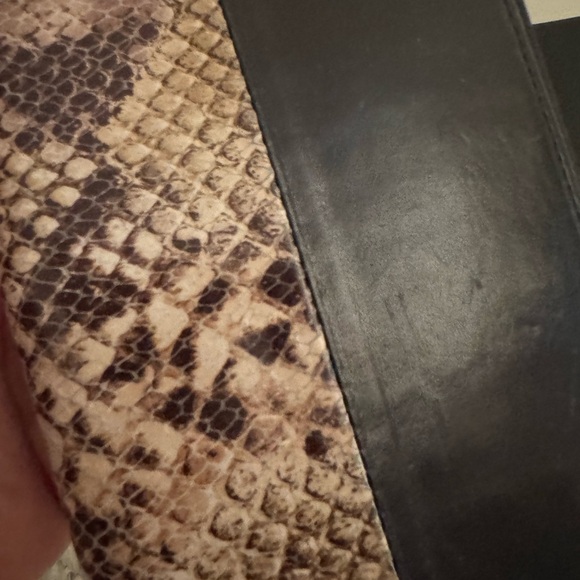 Yohji Yamamoto Black and Snakeskin Embossed Leather  Wallet - Picture 11 of 14